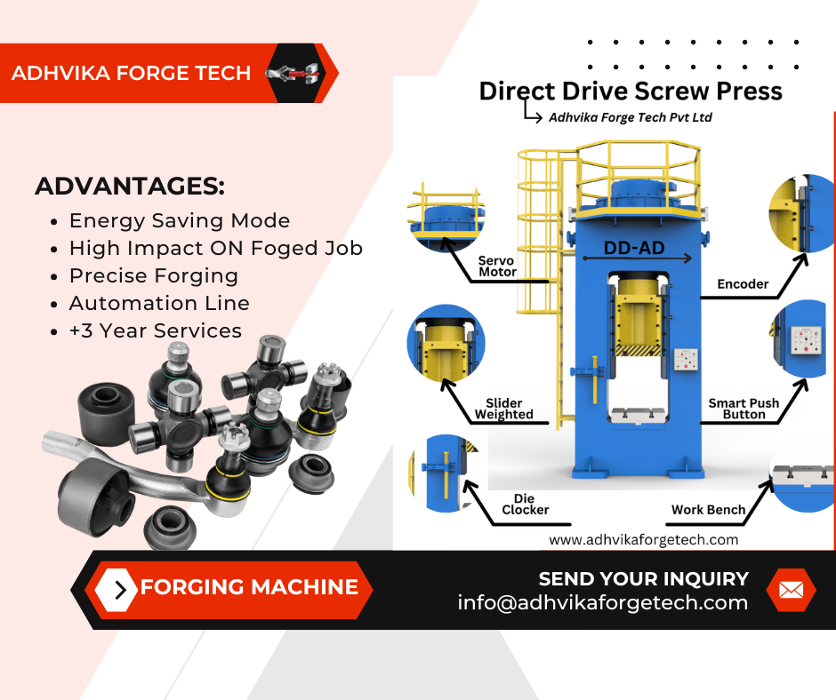Titanium and Aluminum alloys are widely used in aerospace, automotive, medical implants, EVs, and high-performance industrial components. These materials require clean, controlled forging environments with excellent force accuracy and minimum material wastage.