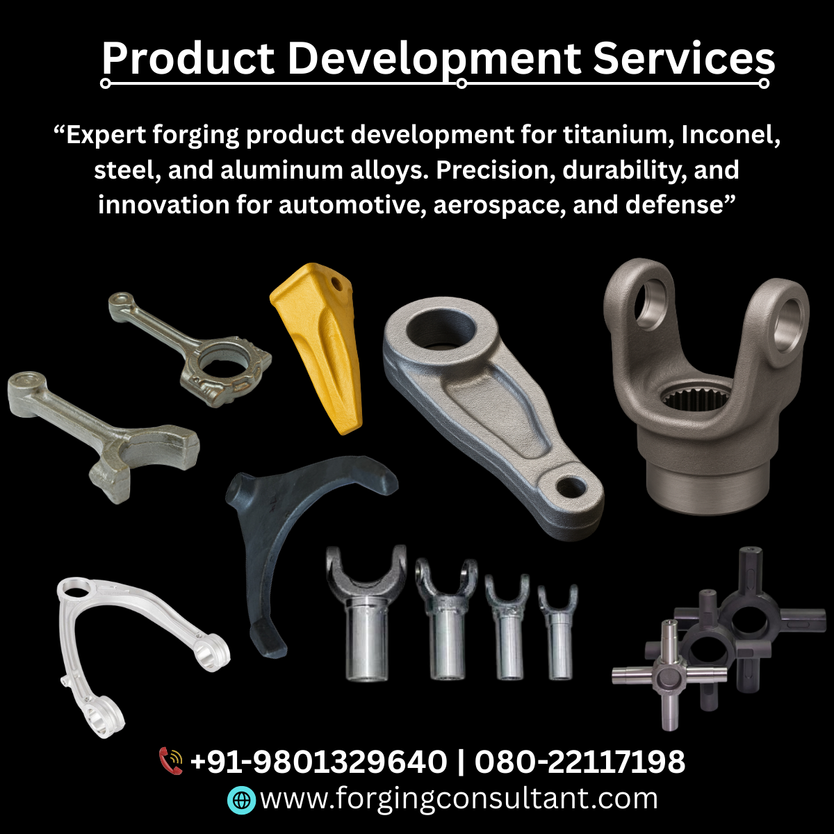 Product Development Services Expert forging product development for titanium, Inconel, steel, and aluminum alloys. Precision, durability, and innovation for automotive, aerospace, and defense