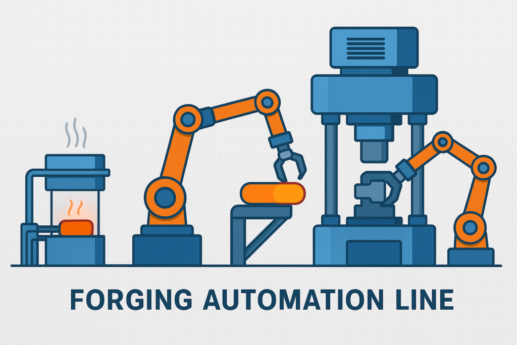 Robotic automation in forging is not a luxury anymore – it’s a necessity for industries looking to improve throughput, reduce costs, and enhance product quality.