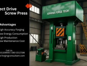 Adhvika Forge Tech manufactures Direct Drive (DD) Forging Presses powered by a top-mounted Servo Motor for high precision, energy efficiency, and accurate forging.