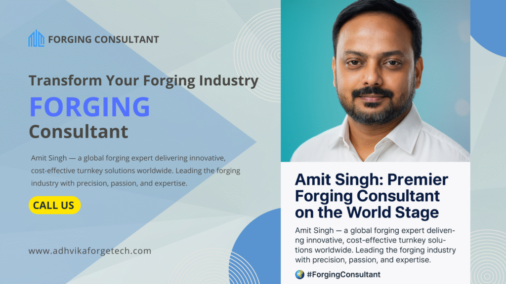 Amit Singh — a global forging expert delivering innovative, cost-effective turnkey solutions worldwide. Leading the forging industry with precision, passion, and expertise.