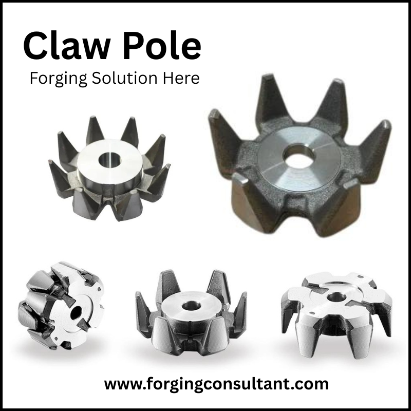 Complete turnkey solution for Claw Pole forging: design, material, forging, machining & inspection for high-performance automobile generators.